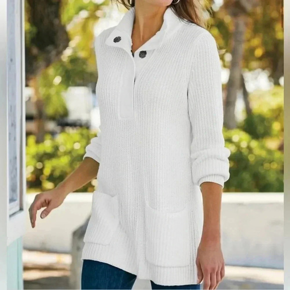 Soft Surroundings NWT Highland Tunic Sweater  Cream Size 3X - Picture 9 of 10